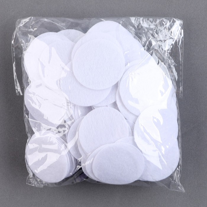 Диски фетровые для творчества и декора «Кружочки», 200 шт., размер 1 шт. — 4,5 см, цвет белый Диски фетровые для творчества и декора «Кружочки», 200 шт., размер 1 шт. — 4,5 см, цвет белый