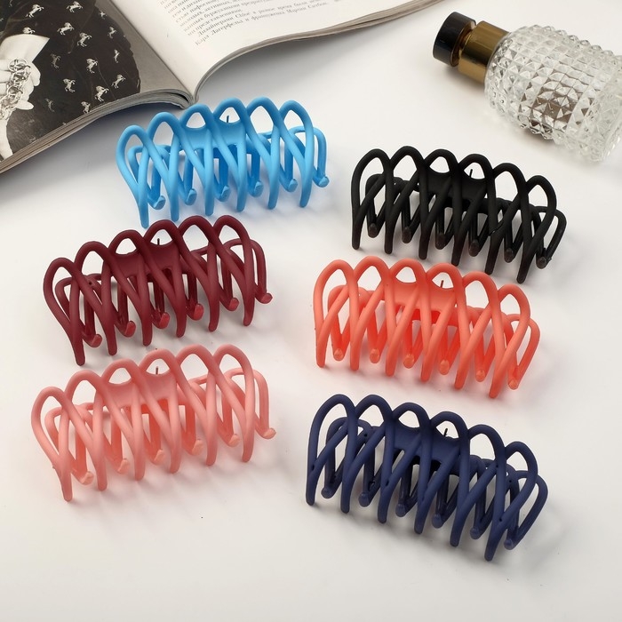 Краб для волос Краб для волос "Классика" сетка люкс, 9,5 см, микс