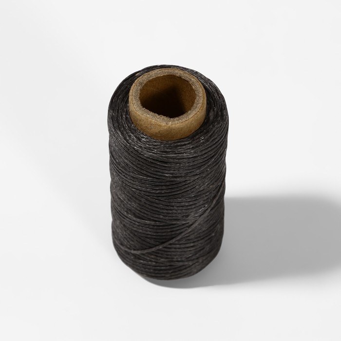 Нитки вощёные, плоские, 150D/16, 0,8 мм, 50 ± 2 м, цвет тёмно-серый Нитки вощёные, плоские, 150D/16, 0,8 мм, 50 ± 2 м, цвет тёмно-серый