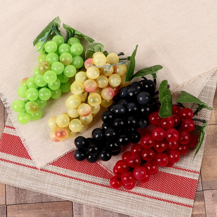 Муляж Муляж "Виноград матовый" 45 ягод 19 см, микс