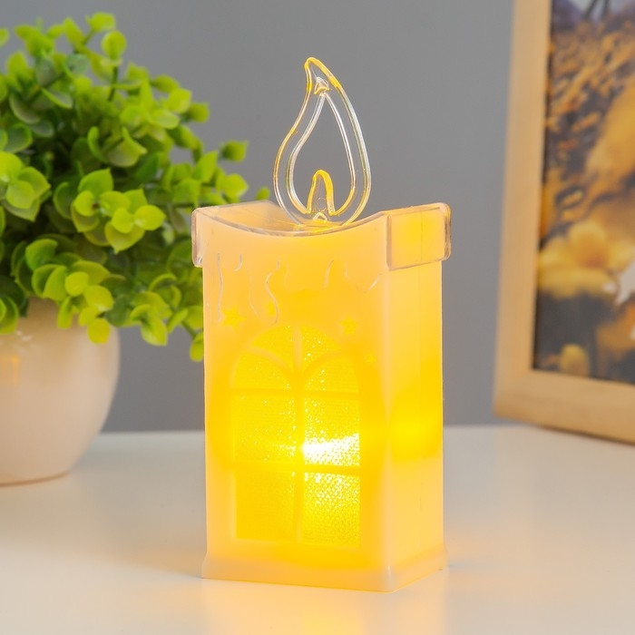 Ночник Ночник "Снежный домик" LED от батареек 3хLR1130 белый 5х4х13 см RISALUX