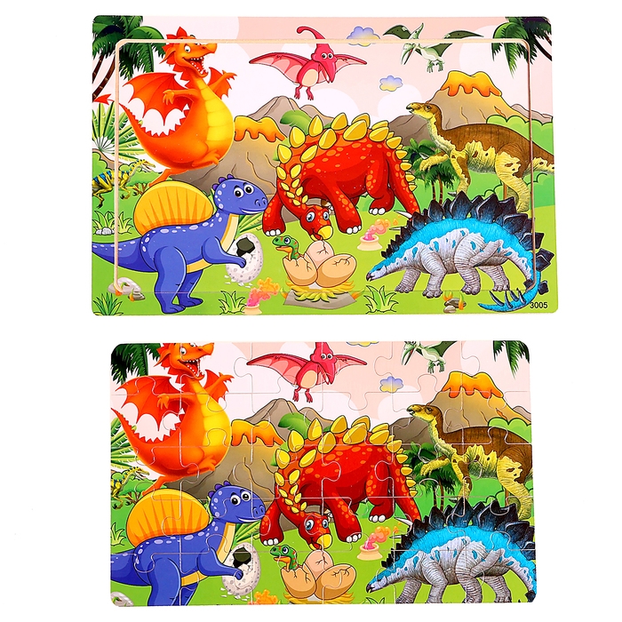 Пазл «Динозавры», 30 деталей