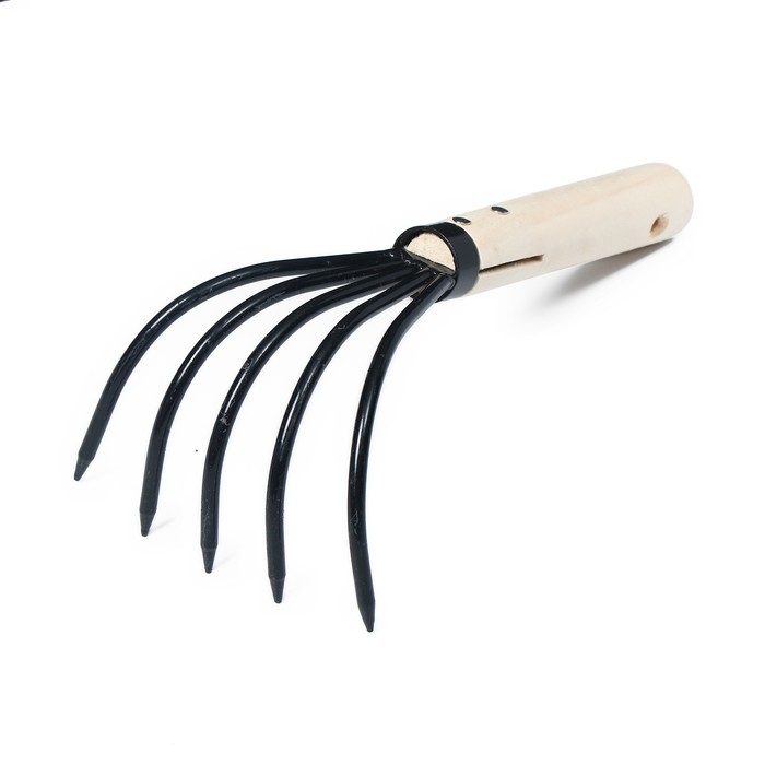 Рыхлитель, длина 23 см, 5 зубцов, деревянная ручка, Greengo Рыхлитель, длина 23 см, 5 зубцов, деревянная ручка, Greengo