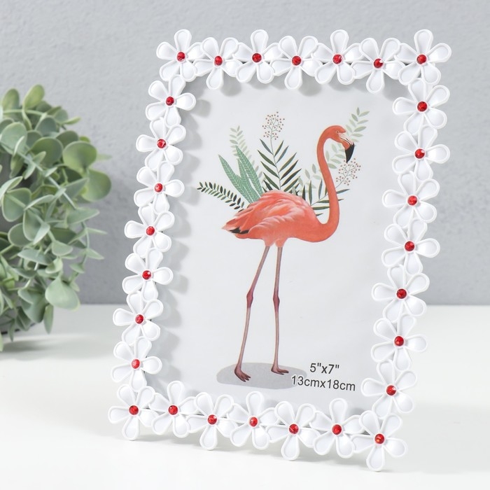 Фоторамка пластик 13х18 см  Фоторамка пластик 13х18 см "Белая черёмуха" 17х2х21 см