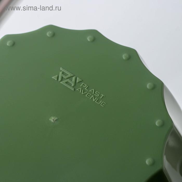 Кашпо для цветов со вставкой «Флюте», 3 л, цвет малахит Кашпо для цветов со вставкой «Флюте», 3 л, цвет малахит