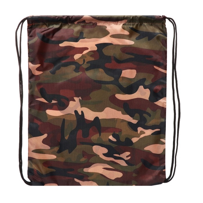 Мешок для обуви 420 х 340 мм, Calligrata "Стандарт", (мягкий полиэстер, плотность 210 D), милитари зеленый