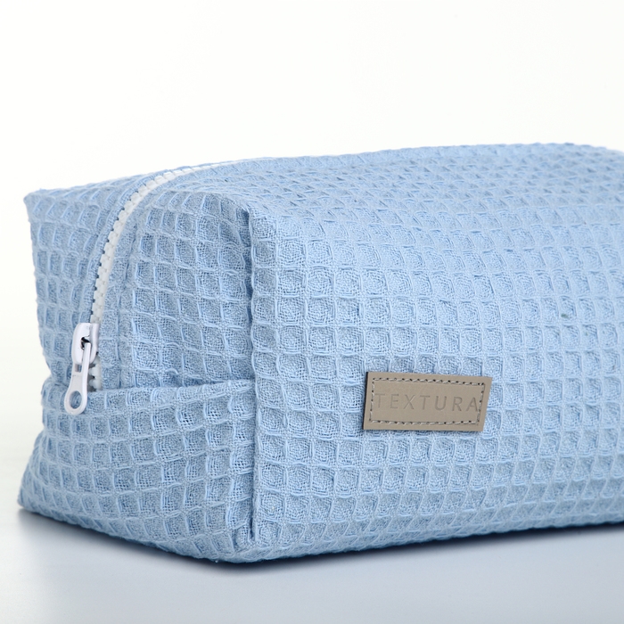 Косметичка на молнии TEXTURA, цвет голубой Косметичка на молнии TEXTURA, цвет голубой