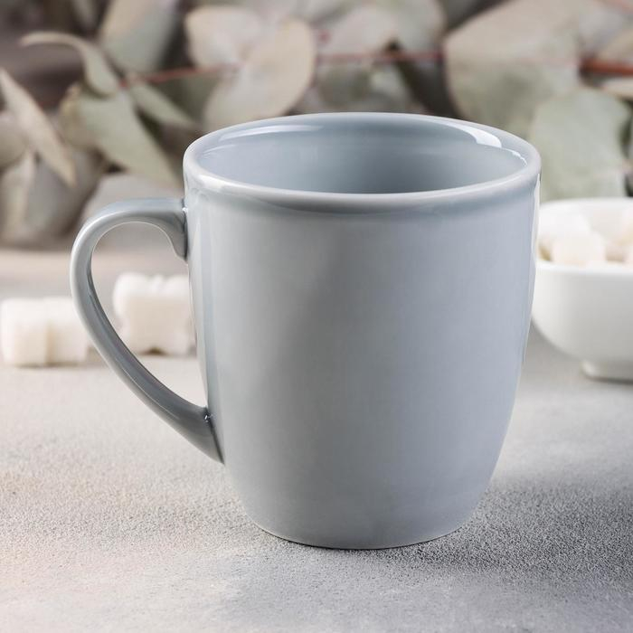 Кружка «Акварель», 270 мл, фарфор, цвет светло-серый Кружка «Акварель», 270 мл, фарфор, цвет светло-серый
