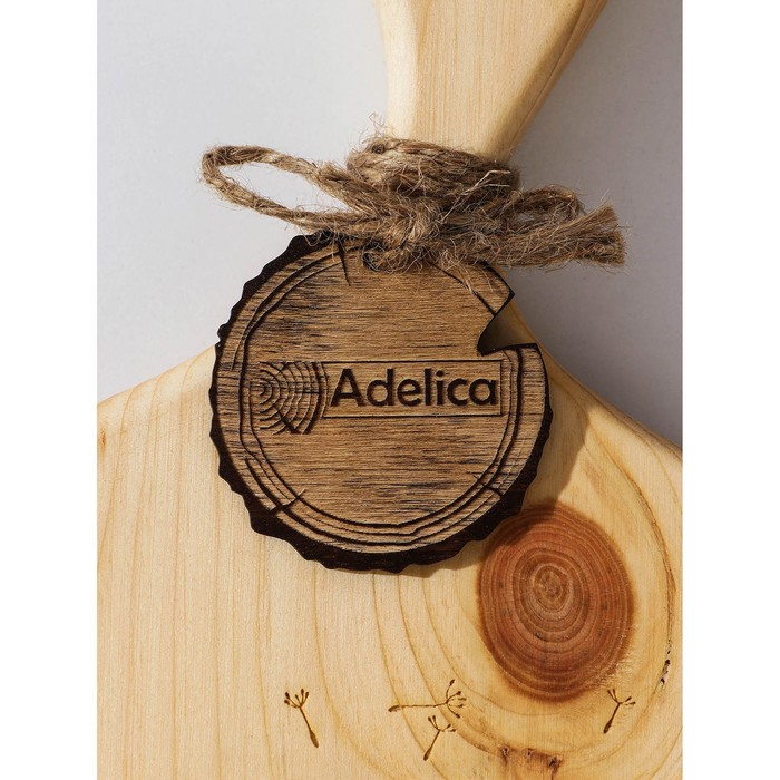 Доска разделочная авторская Adelica «Не вещи», 36×18×2,5 см, цельный массив кедра, цвет молочный