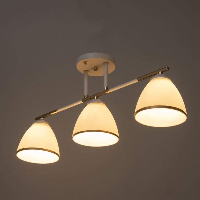 Люстра Люстра "Донна" 3хЕ27 40Вт бело-золотой 55х26 см