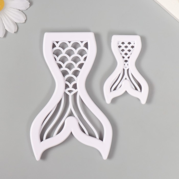 Каттеры для полимерной глины  Каттеры для полимерной глины "Хвост русалки" набор 2 шт 4х6 см 7,2х11,2 см