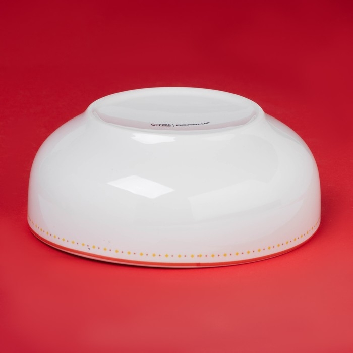 Салатник новогодний Доляна «Московский мишка», 580 мл, 15,5×6 см, фарфор, цвет белый