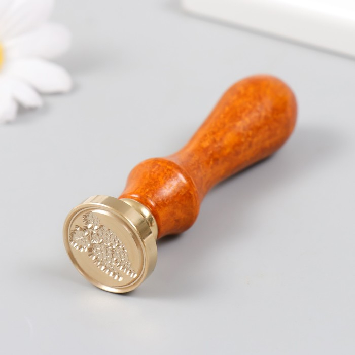 Печать для сургуча с деревянной ручкой "Виноград" 9х2,5х2,5 см