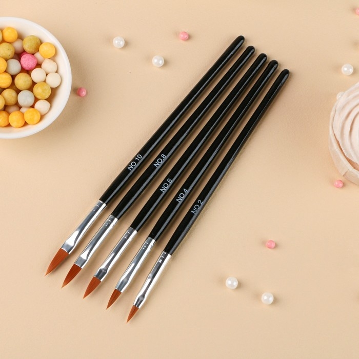 Набор кондитерских кисточек для декорирования KONFINETTA, 5 шт Набор кондитерских кисточек для декорирования KONFINETTA, 5 шт