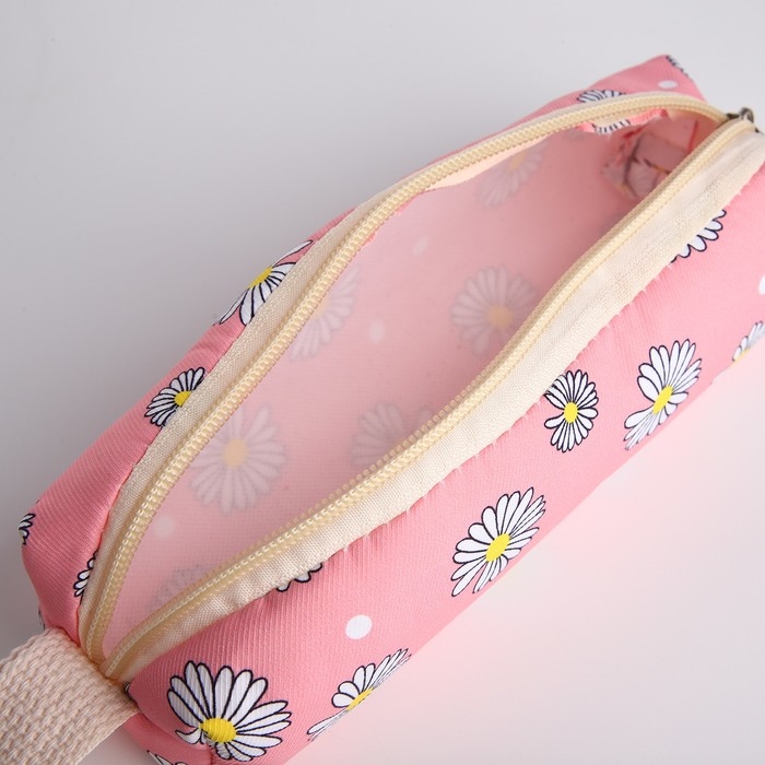 Рюкзак школьный на молнии, сумка, косметичка, цвет розовый