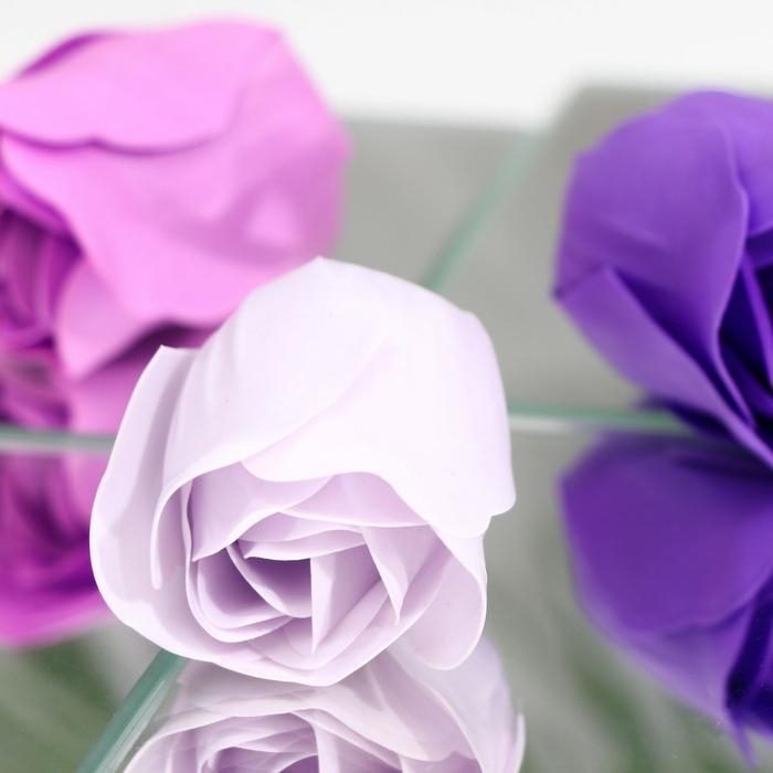 Мыльные розочки, цветные оттенки, набор 12 шт. Мыльные розочки, цветные оттенки, набор 12 шт.