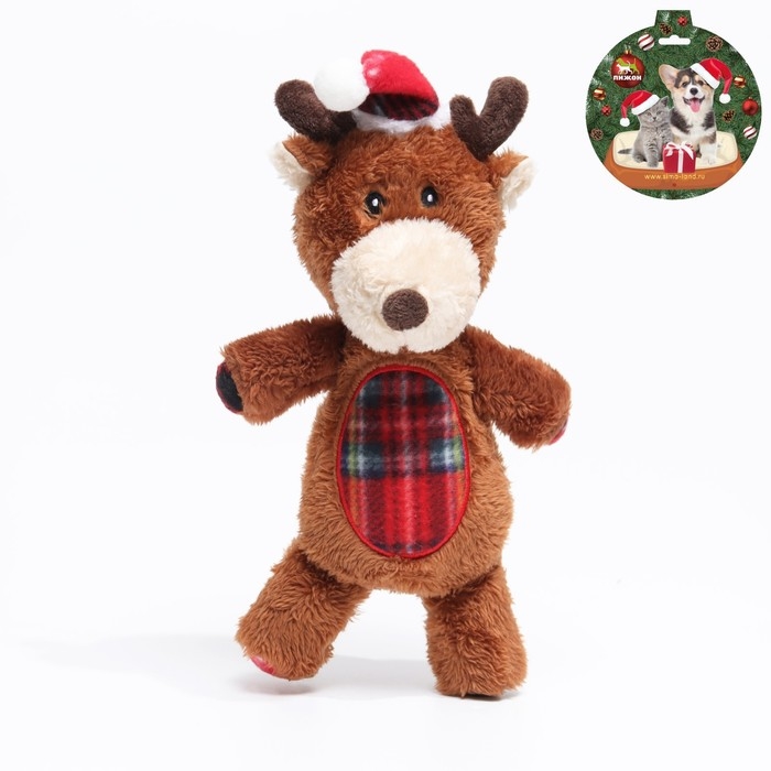 Игрушка мягкая для собак  Игрушка мягкая для собак "Олень" с пищалкой, 31 х 17 см