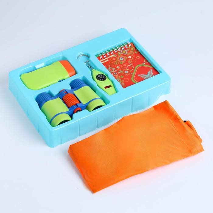 Набор юного исследователя с биноклем и фонариком Набор юного исследователя с биноклем и фонариком