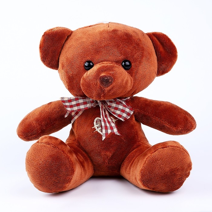 Мягкая игрушка «Мишка», с бантиком, 18 см, цвет коричневый Мягкая игрушка «Мишка», с бантиком, 18 см, цвет коричневый