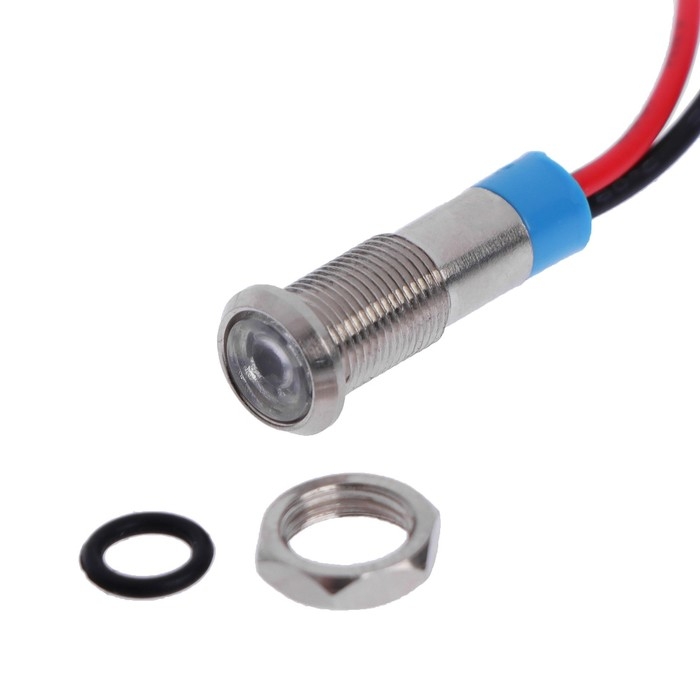 Светодиод, 12 В, 7,8 ×16,5 мм, посадочный d=6 мм, белый Светодиод, 12 В, 7,8 ×16,5 мм, посадочный d=6 мм, белый