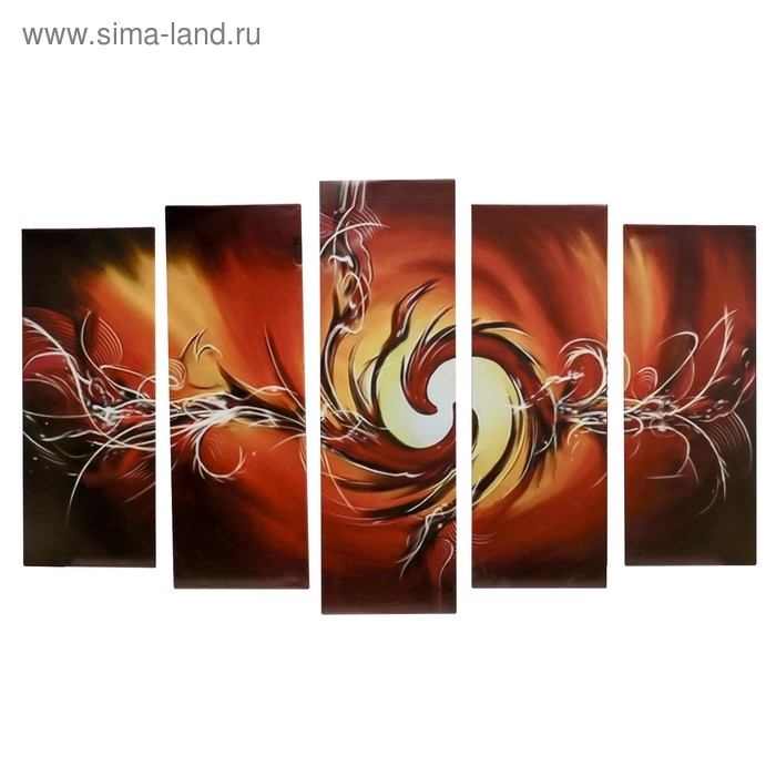 Модульная картина на подрамнике  Модульная картина на подрамнике "Пламя"  2-25*63; 2-25*71; 1-25*80: 125х80