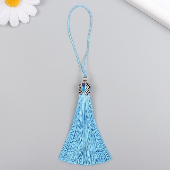 Декор для творчества текстиль Декор для творчества текстиль "Кисть Падишах" голубой набор 2 шт 9х1 см