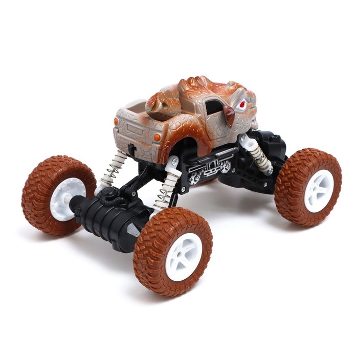Джип радиоуправляемый DINO, работает от аккумулятора, цвет коричневый Джип радиоуправляемый DINO, работает от аккумулятора, цвет коричневый