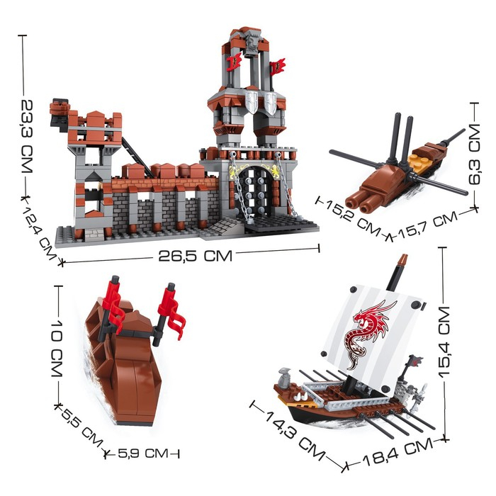 Конструктор «Сила рыцаря: Осада крепости», 555 деталей Конструктор «Сила рыцаря: Осада крепости», 555 деталей