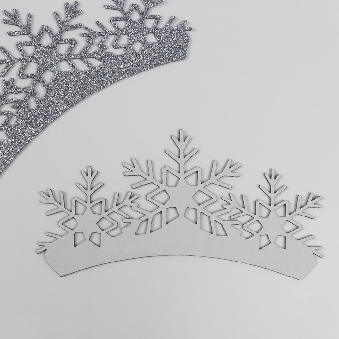 Заготовка для творчества Заготовка для творчества "Корона", цвет графит, 18 см (набор 2 шт)