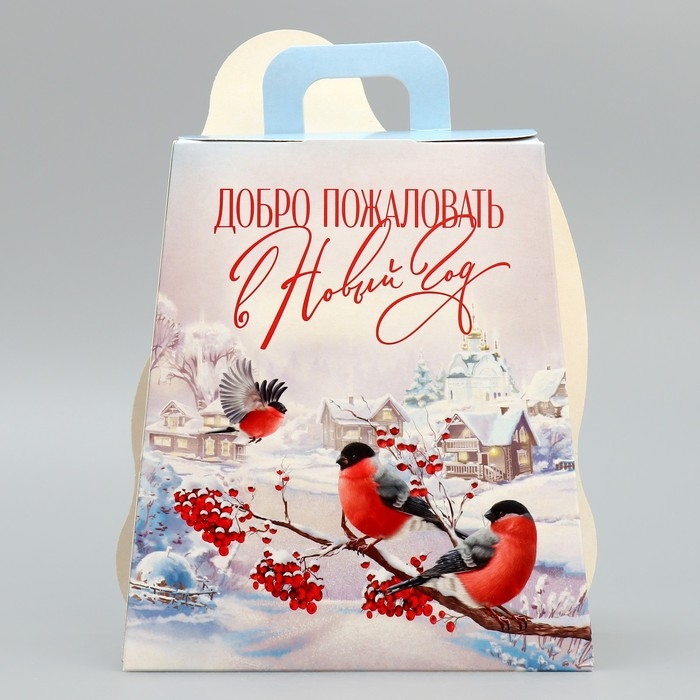 Коробка подарочная новогодняя складная «С новым годом», 16 х 10 х 18 см, Новый год Коробка подарочная новогодняя складная «С новым годом», 16 х 10 х 18 см, Новый год