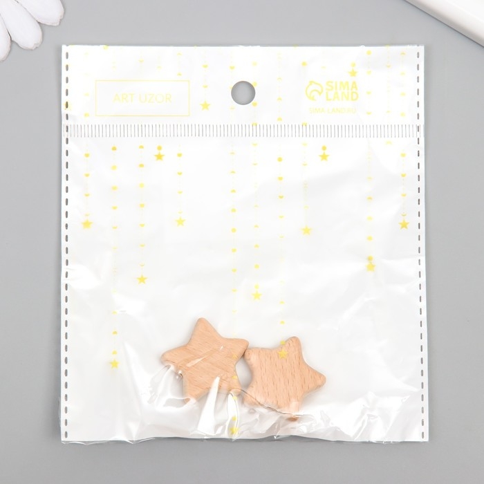 Бусина для творчества дерево Бусина для творчества дерево "Звездочка" 2,8х2,8 см