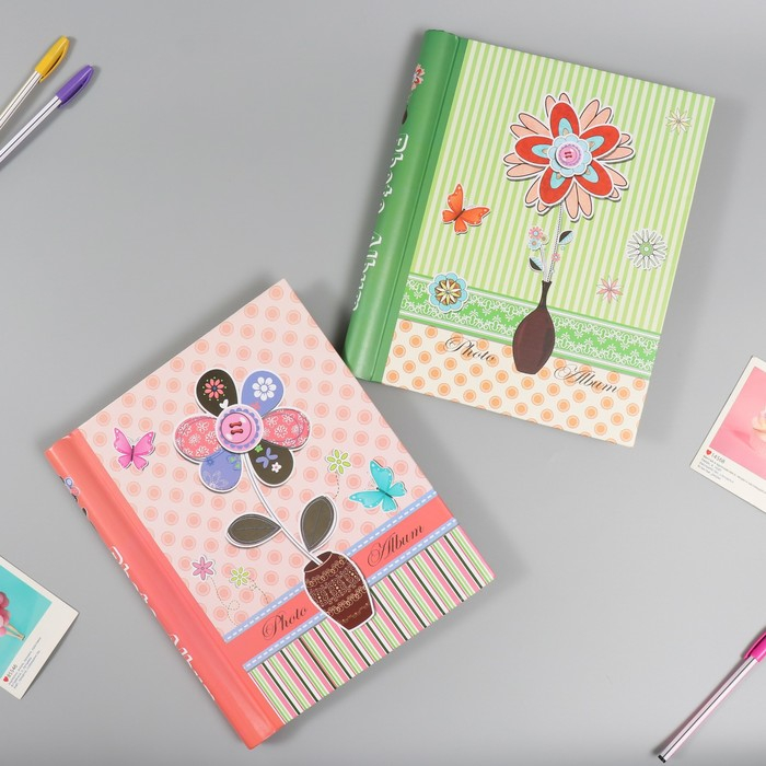 Фотоальбом магнитный 20 листов Фотоальбом магнитный 20 листов"Ромашка объемная" МИКС 29х24,5х2,5 см