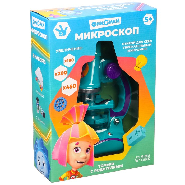 Микроскоп ФИКСИКИ с набором для исследований, свет, МИКС Микроскоп ФИКСИКИ с набором для исследований, свет, МИКС