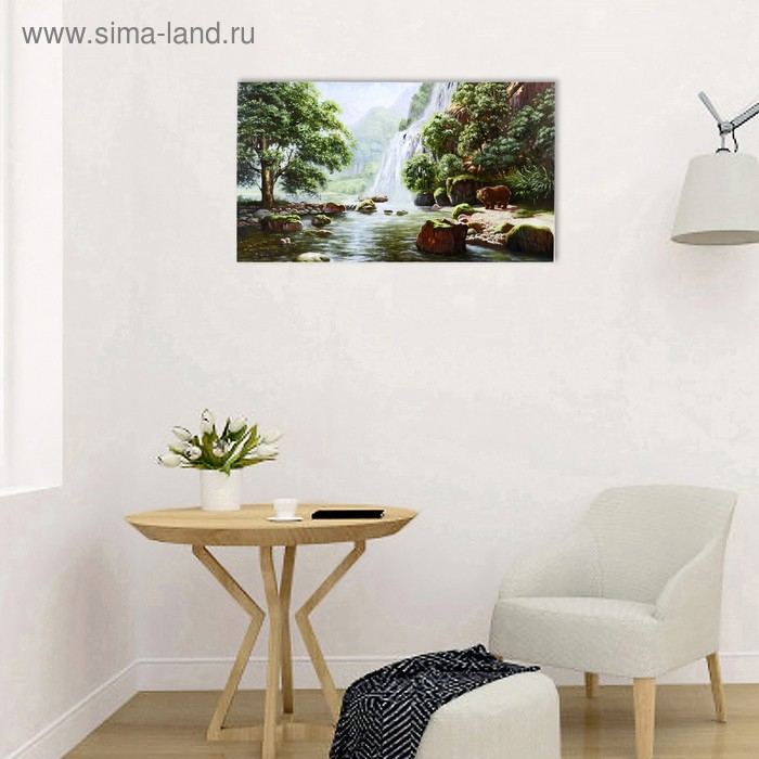 Картина-холст на подрамнике Картина-холст на подрамнике "Спуск к реке" 60х100 см