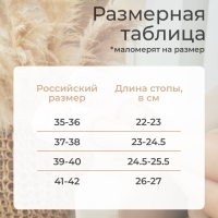 Тапочки женские, размер 40-41, серый