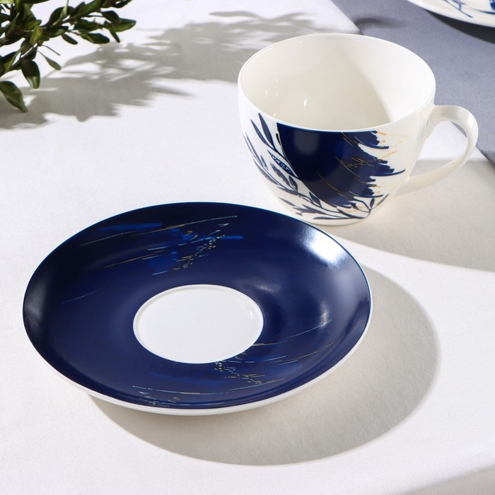 Чайная пара фарфоровая Доляна Ternura, 2 предмета: чашка 250 мл, блюдце d=15 см Чайная пара фарфоровая Доляна Ternura, 2 предмета: чашка 250 мл, блюдце d=15 см