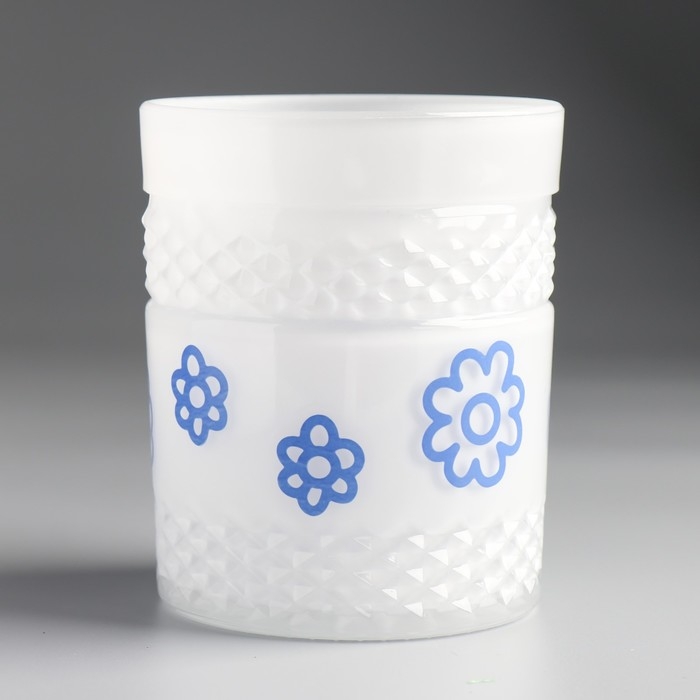 Подсвечник Подсвечник "РОМАШКИ синие " 10х8,5 см, 400 мл