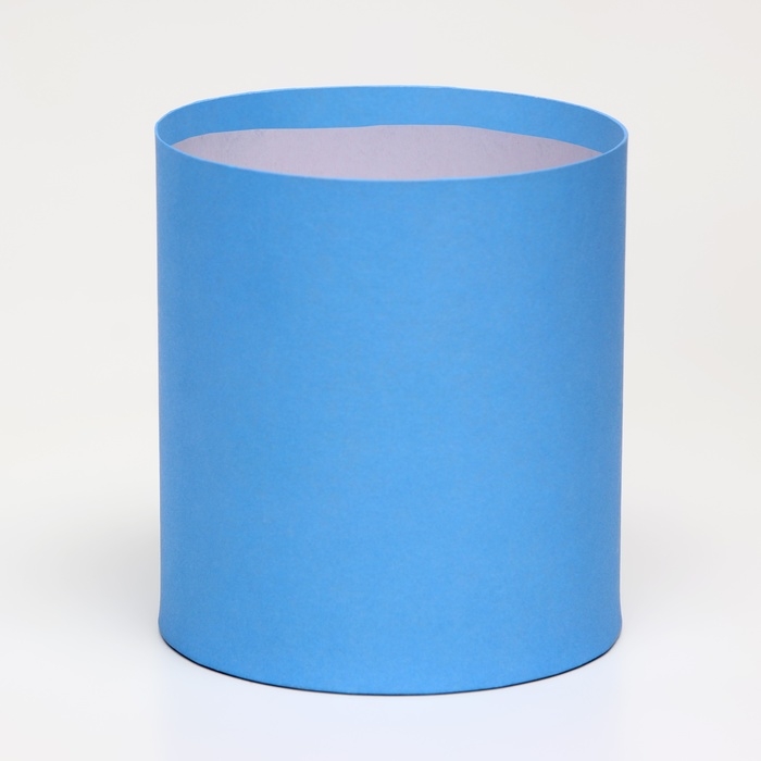 Набор круглых коробок 2в1 , Набор круглых коробок 2в1 ,"Голубой", без крышки, 10 х 10 х10,5 см