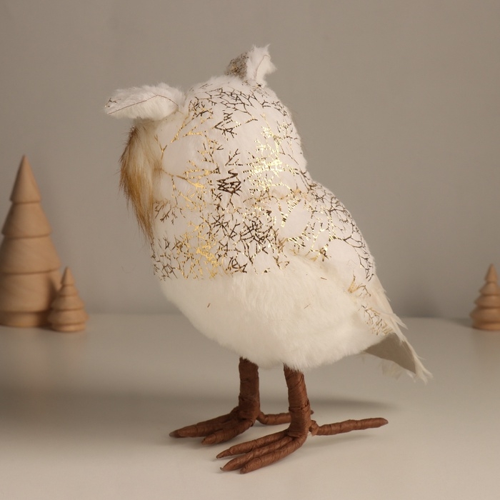 Декор Декор "Белая совушка в золотой паутинке" 10х15х22 см