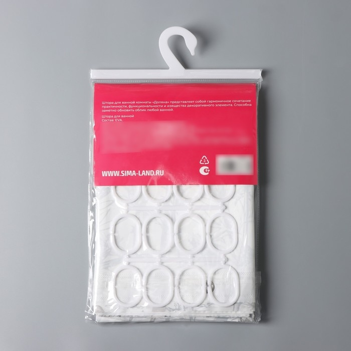 Штора для ванной Доляна «Силуэт», 180×180 см, EVA, с люверсами Штора для ванной Доляна «Силуэт», 180×180 см, EVA, с люверсами