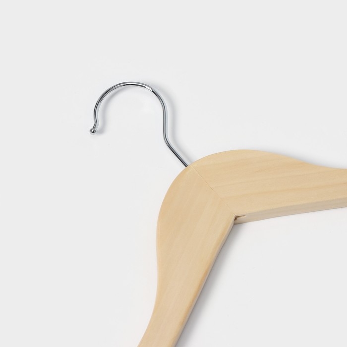 Плечики - вешалка для брюк и юбок LaDо́m Bois, 44,5×1,2×24,5 см, с зажимами, широкие плечики, деревянная сорт А, цвет светлое дерево Плечики - вешалка для брюк и юбок LaDо́m Bois, 44,5×1,2×24,5 см, с зажимами, широкие плечики, деревянная сорт А, цвет светлое дерево