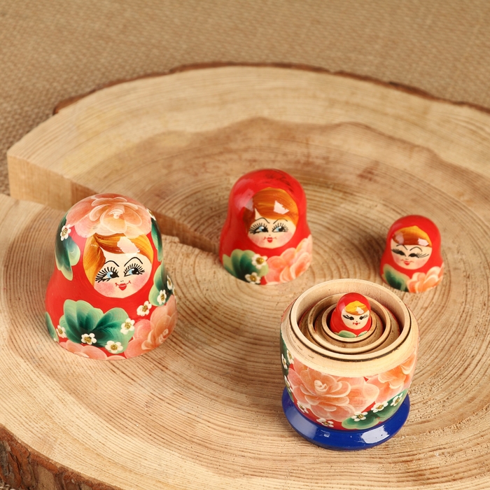 Матрёшка 5-ти кукольная  Матрёшка 5-ти кукольная "Кристи Сувенирка", 10-11 см, ручная роспись