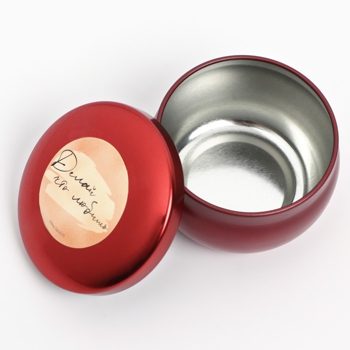 Банка для изготовления свечей с наклейкой «Делай что любишь», 6,5 х 3,8 см. Банка для изготовления свечей с наклейкой «Делай что любишь», 6,5 х 3,8 см.