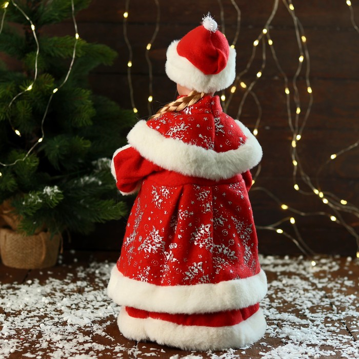 Снегурочка  Снегурочка "В красной шубке и шапочке" двигается 40 см