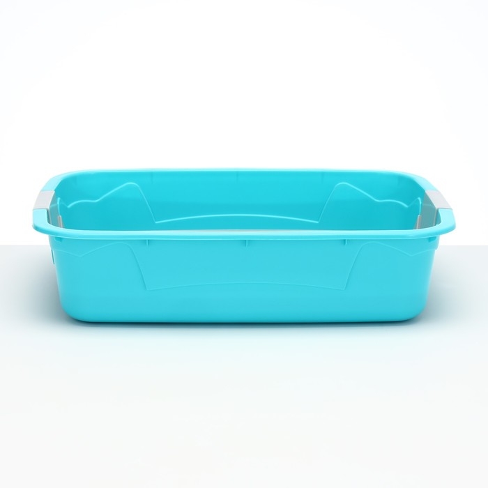 Туалет с сеткой,  45х34х15 см,  серый/бирюзовый Туалет с сеткой,  45х34х15 см,  серый/бирюзовый