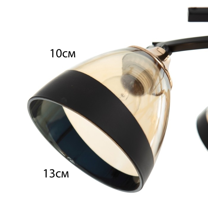 Люстра Люстра "Аделла" 5хЕ27 40Вт чёрно-золотой 65х65х26 см BayerLux