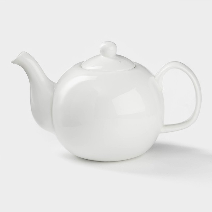 Чайник фарфоровый заварочный Wilmax Olivia «Классика», 1,1 л, цвет белый Чайник фарфоровый заварочный Wilmax Olivia «Классика», 1,1 л, цвет белый
