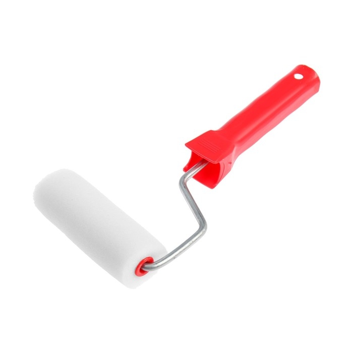 Валик ЛОМ, поролон, 100 мм, рукоятка d=6 мм, D=16 мм, 2 запасных шубки Валик ЛОМ, поролон, 100 мм, рукоятка d=6 мм, D=16 мм, 2 запасных шубки