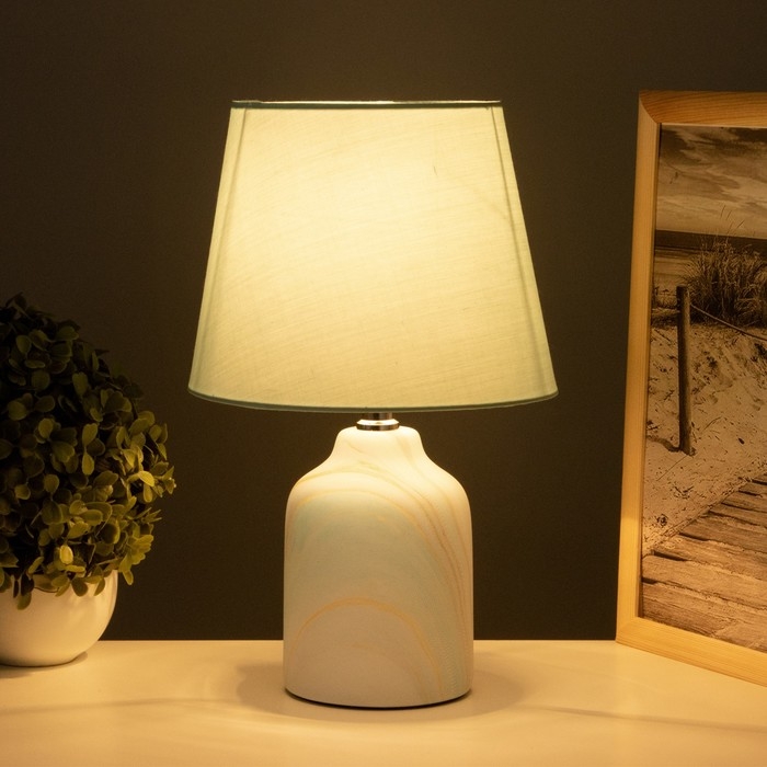 Лампа настольная Лампа настольная "Жаклин" 1х40Вт Е14 бирюзовый 20х20х32см