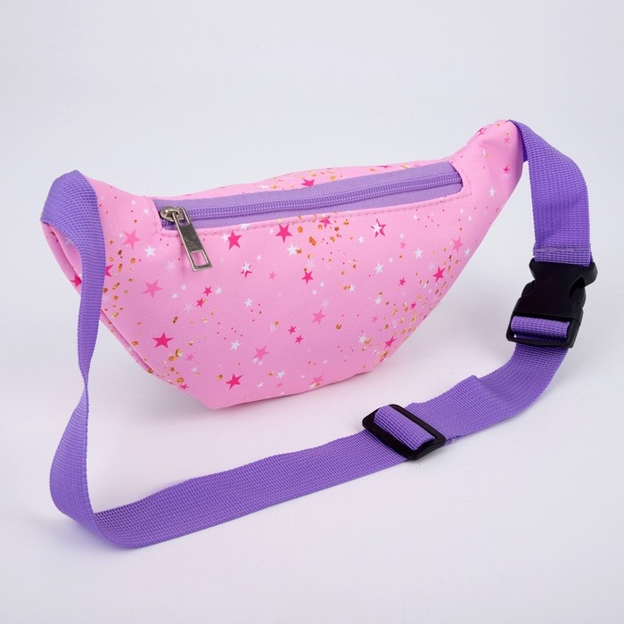 Сумка детская для девочки поясная Сумка детская для девочки поясная "Единорог",на молнии, наружный карман, цвет розовый
